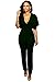 Aro Lora Women's Jumpsuits Deep V Neck Batwing Cape Sleeve Jumpsuits Rompers