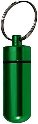 FHL Keychain Pill Box Holder Case (Green)