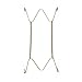 Pack of 10 8-Inch Spring Style Invisible Plate Tray Dish Wire Hanger Holders Brass Coated, Holds 7.5