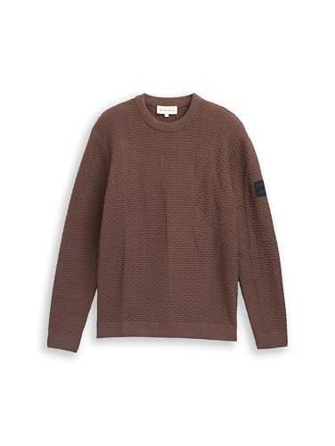 TOM TAILOR 1048727 Suéter pulóver, 38833-Bag Brown, XL para Hombre