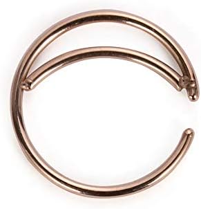 1PC Stainless Steel Moon Nose Ring Hoop Indian Nose Ring Septum Ring Nose Jewelry Nose Piercing Small Nose Hoop Rosegold
