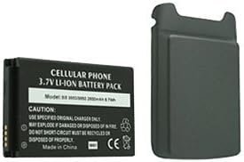 EZCell 2600 mAh Extended Li-Ion Battery with Black Door and Battery Converter for BlackBerry Torch 9860/9850 - Retail Packaging - Black