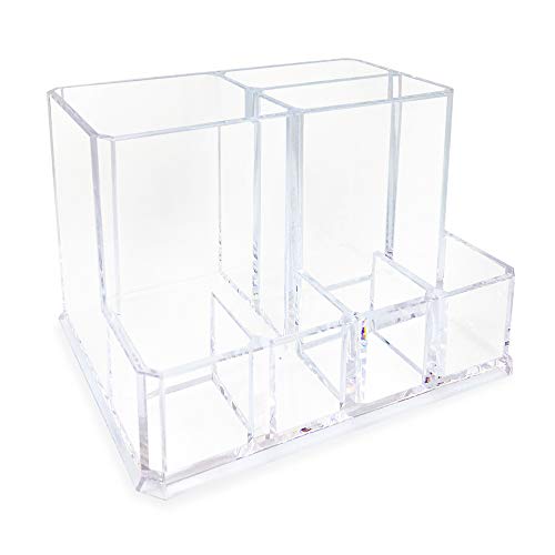 Isaac Jacobs 7-Section Makeup Brush Holder, Office Supply Organizer. for Bedroom, Bathroom, Kitchen, Office, Home Decor