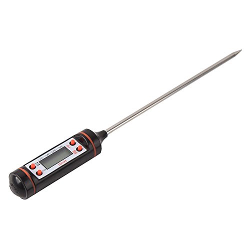 Easyflower Novel and Unique Household Kitchen Electronic Food Thermometer Liquid Temperature (Color : Black)