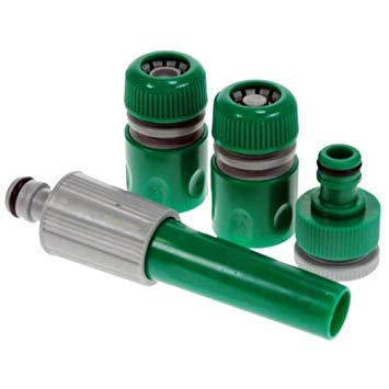 GARDEN HOSE TAP CONNECTOR PIPE ADAPTOR FITTING SET HOSE ACCESSORY SNAP ACTION SPRAY NOZZLE SET NEW