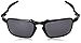 Oakley Men's OO6020 Badman Rectangular Sunglasses, Dark Carbon/Black Iridium Polarized, 60 mm