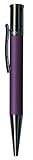 Pierre Belvedere Executive Line Chrome and Faux Leather Ballpoint Pen, Organic Flowers, Purple