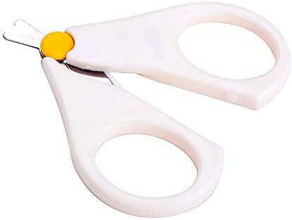 NAGO Baby Nail Scissor for Newborn. Safety Nail Scissor with Protective Cover. Rounded Tips Nail Scissor