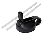 WaterFit Straw Lid Cap for Hydro Flask Wide Mouth Sport Water Bottles and Two Plastic Straws - Black