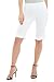 Rekucci Women's Ease into Comfort Pull-On Modern City Shorts (8, White)