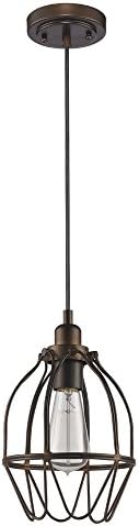 Acclaim Lighting IN31202ORB Loft Indoor 1-Light Mini Pendant with Metal Cage, Oil Rubbed Bronze