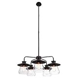 Nate 5-Light Chandelier, Oil Rubbed Bronze, Clear