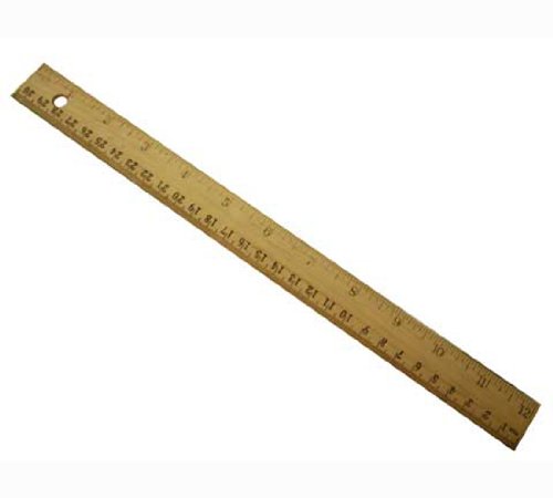 Wood Ruler With Metal Edge 18 Inch
