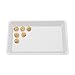 White Plastic Serving Tray, Rectangular 18