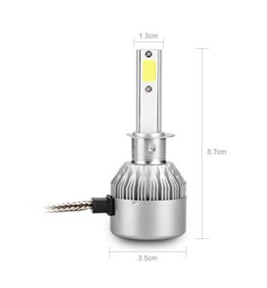 AGM LED C6 H1 Luces Delanteras del Coche (High Beam), 36W Alta Potencia LED COB Bombillas para Faros Delanteros, 2pcs/paquete