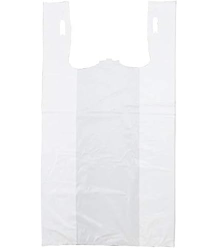 Amazon.com: Plastic Bag-Standard White Plain T-Shirt Bag 11.5