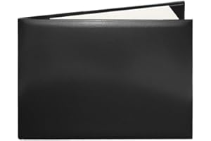 Herrenbek Certificate Holder Diploma Cover 8.5”x11” Graduation Document Holder Smooth Leatherette,Black-1Pack