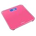 Hippih Digital Body Weight Bathroom Scale with Easy-to-Read Measures Weight 400lb/180kg AAA Glass Square 007 (Pink)