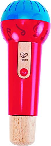 Hape Mighty Echo Microphone | Battery-Free Voice Amplifying Microphone Toy for Kids 1 Year & Up, Red, Model Number: E0337