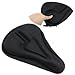 KLOUD City Black Soft Gel Relief Bike Saddle Seat Cushion Pad Cover (Straight and Triangle Groove)