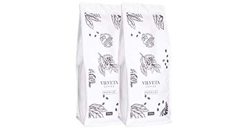 VILVETA Premium Kaffee | Kaffeebohnen 2x 500 Gramm | 80% Arabica & 20% Robusta | Direkt trade | Perfekt für…