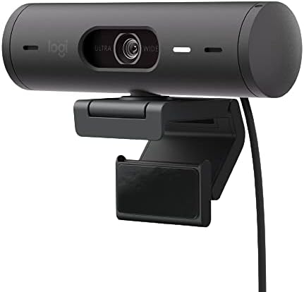 Logitech Brio 501 Full HD Webcam with Auto Light Correction, Show Mode, Noise Reduction Mics, Privacy Cover, Works with Microsoft Teams, Google Meet, Zoom, Nintendo Switch 2 new GameChat mode - Black