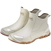 Hhhchpm Mens Rain Boots Ankle Rubber Rain Boot Mens Waterproof Ankle Water Boots for Men Waterproof Garden Boots