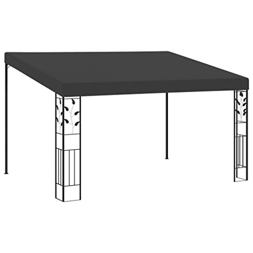 vidaXL Wand Pavillon Anbaupavillon Sonnenschutz Pergola Gartenpavillon Terrassendach Überdachung Gartenzelt Partyzelt 4x3x2,5m Anthrazit