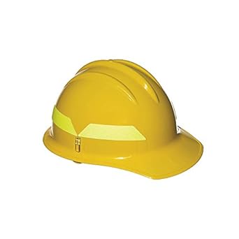 Fire Helmet, Yellow, Front Brim Industrial & Scientific