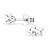 925 Sterling Silver Hypoallergenic Shark Stud Earrings for Girls 28267