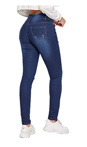 Women's Boyfriend Jeans Ripped Hole Distressed Jeans Skinny Jeans - Thumbnail 3