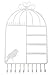 WELL-STRONG Earring Necklace Holder Birdcage Wall Mount Jewelry Organizer Hanger for Girls White