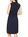 Allegra K Women's Sleeveless Drawstring Tie Waist Dress with Pockets Blue M