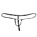 FEESHOW Men's Lobster Clasps Open Front Hole G String Thongs Underwear T Back Black One Size