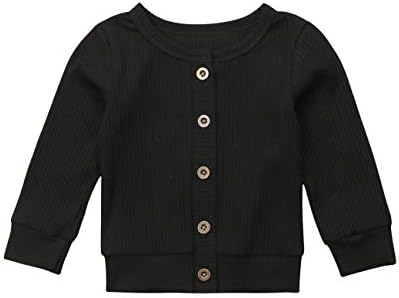 Newborn Toddler Baby Girls Long Sleeve Button Down Knitted Sweater Cardigan Coat