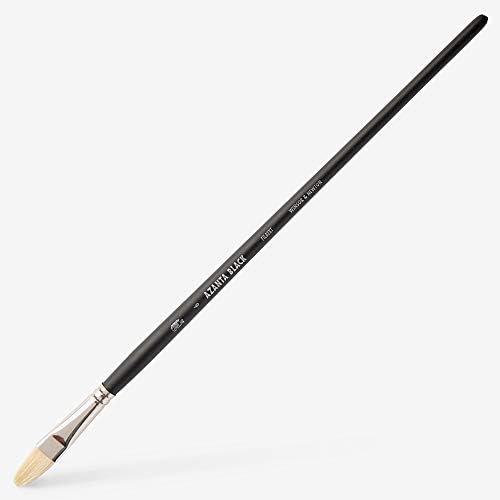 Winsor & Newton Azanta Black Brush for Oil and Acrylic Painting, Wood, Transparent, Filbert - 12mm Nr. 6