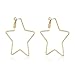 dnswez Star Hoop Earrings 14K Gold Plated Lightweight Huggie Earrings Drop Dangle Earrings