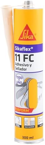 SIKA - Massa adesiva multiusos - Sikaflex 11 FC Purform - Bege - Junta e cola - Selante multi-suporte em poliuretano - Interior e Exterior - 300ml