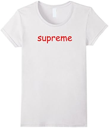Women's Supreme Shirt (Comic Sans) Medium White