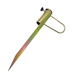 Zaker Beach Umbrella Anchor Stand Holder, Heavy Duty Metal Sand Anchor Flag Pole Stake Ground Anchor Spike Fishing Stand for Strong Wind (Golden)