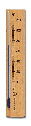 HOKCO Wooden Indoor Wall Thermometer 6 inch (Beech)