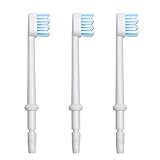 3-PCS Replacement Standard Brush Heads for Waterpik Water Flossers and Other Brand Oral Irrigators