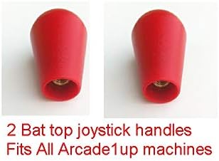 RED Bat Top Joystick Handles for Arcade1UP Street Fighter Galaga Pacman Rampage FITS All Cabinets