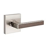 TITANTON 1705 - Modern Door Handle Door Lever Set In Satin Nickel Finish With Privacy Pin Function