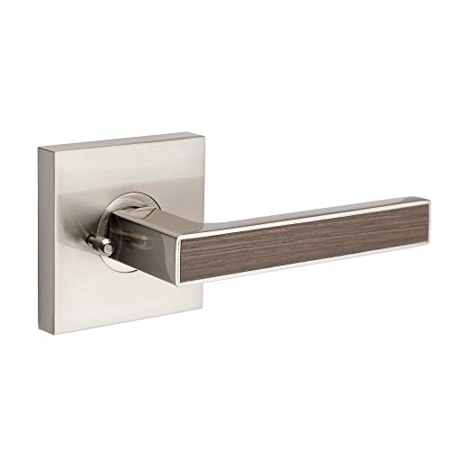 TITANTON 1705 - Modern Door Handle Door Lever Set In Satin Nickel Finish With Privacy Pin Function