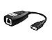 Musiclily USB 2.0 to RJ45 Lan Extension Extender Adapter Over Cat5/Cat5e /Cat6 Cable Extension Cable Connector Adapter Kit， Black( Pack of 2）