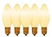 4th of July Christmas Light Bulbs Red, White, & Blue American Patriotic Replacement Lighting - Large Solid Opaque Ceramic Incandescent Brass Base Socket - 1 Box of 25 C-9 E-17