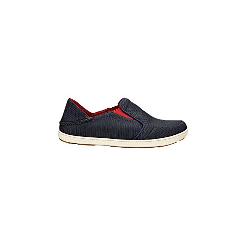 OLUKAI Nohea Mesh Shoe - Men's Carbon/Deep Red 9.5