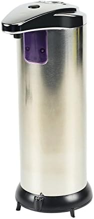 ETvalley Intra-red Sensor Pump Touchless Soap Sanitizer Dispenser-Stainless Steel for Bathroom Shower Restroom -Chrome 250ml (8oz)