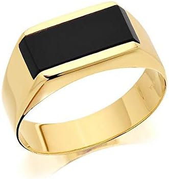F Hinds Mens 9ct Gold Gentlemans Onyx Signet Ring Z Amazon Co Uk Jewellery